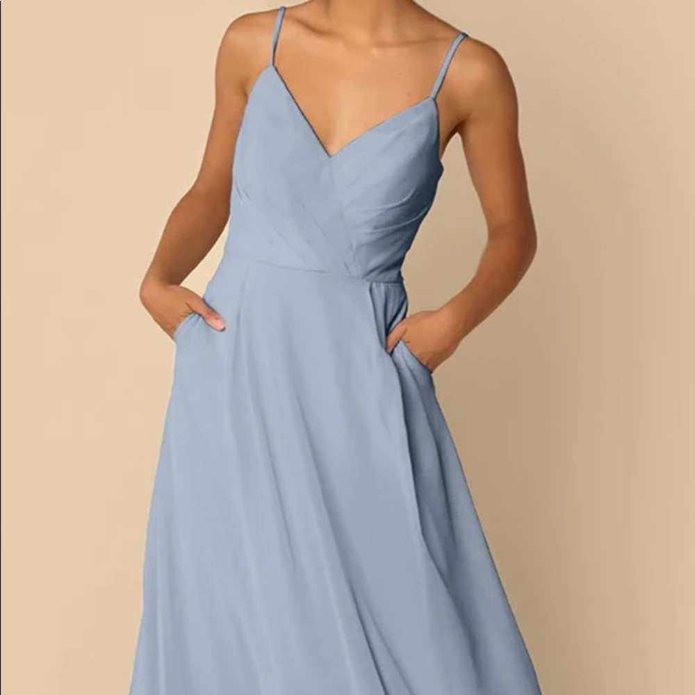 Selby Rae Miranda Bridesmaid Dress in Dusty Blue